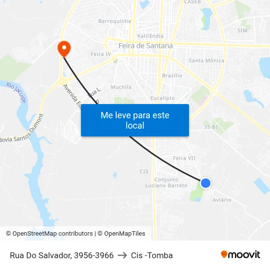 Rua Do Salvador, 3956-3966 to Cis -Tomba map