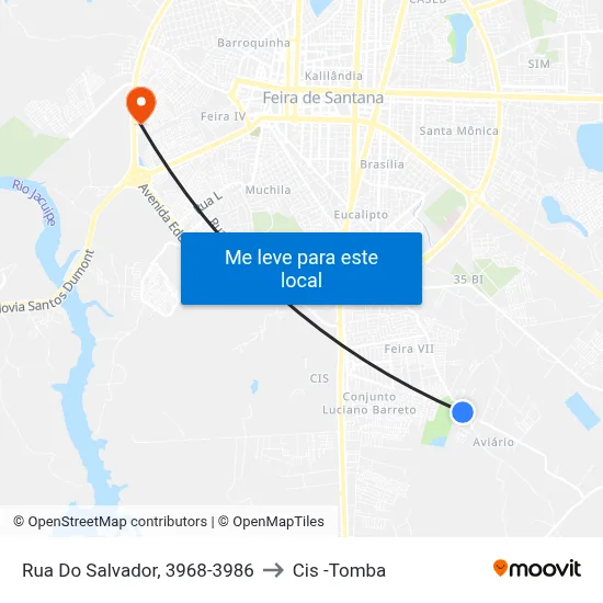 Rua Do Salvador, 3968-3986 to Cis -Tomba map