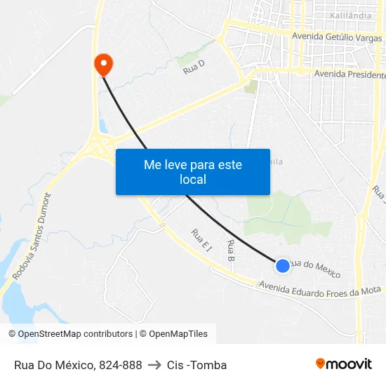 Rua Do México, 824-888 to Cis -Tomba map