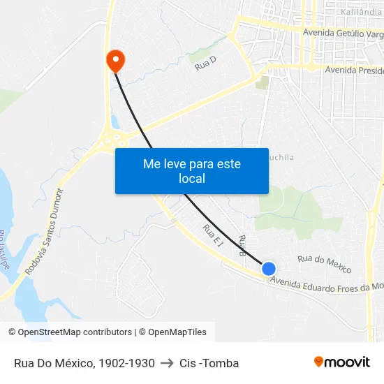 Rua Do México, 1902-1930 to Cis -Tomba map