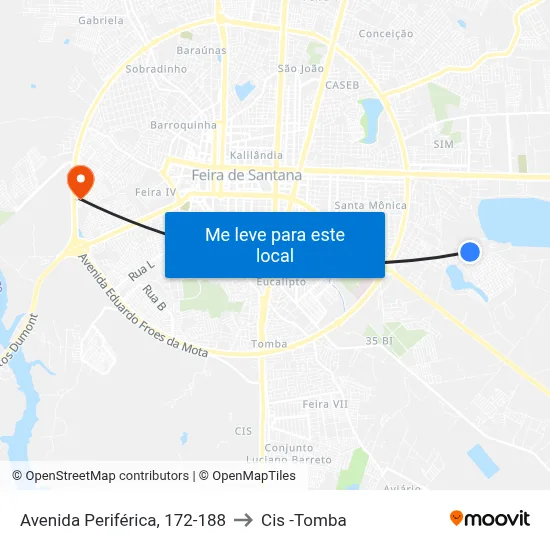 Avenida Periférica, 172-188 to Cis -Tomba map