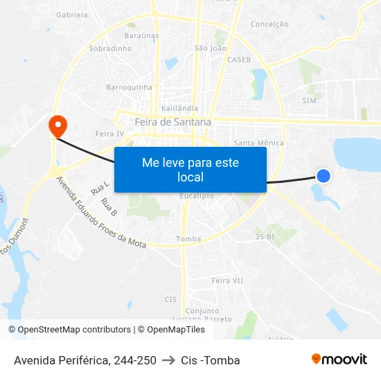 Avenida Periférica, 244-250 to Cis -Tomba map