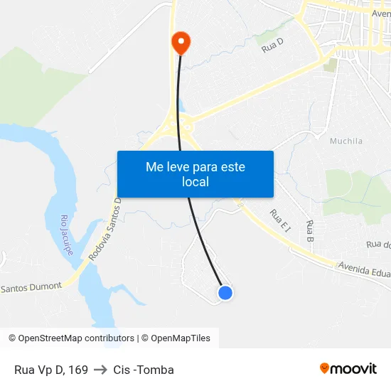 Rua Vp D, 169 to Cis -Tomba map