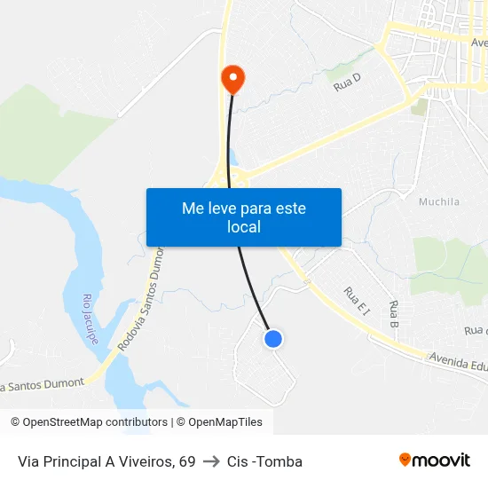 Via Principal A Viveiros, 69 to Cis -Tomba map