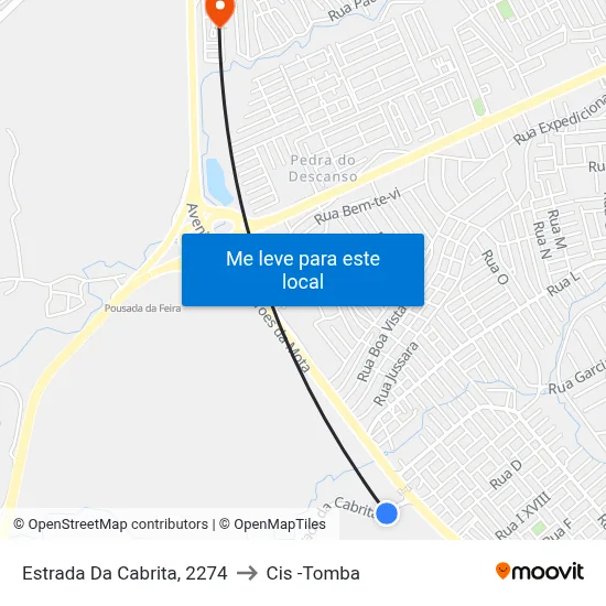 Estrada Da Cabrita, 2274 to Cis -Tomba map