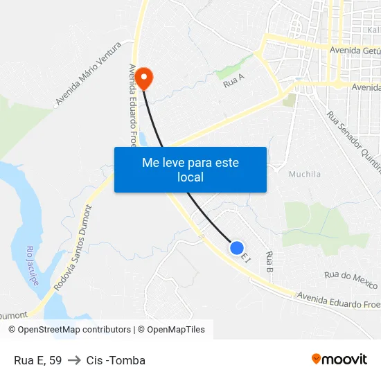 Rua E, 59 to Cis -Tomba map