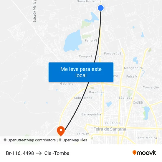 Br-116, 4498 to Cis -Tomba map