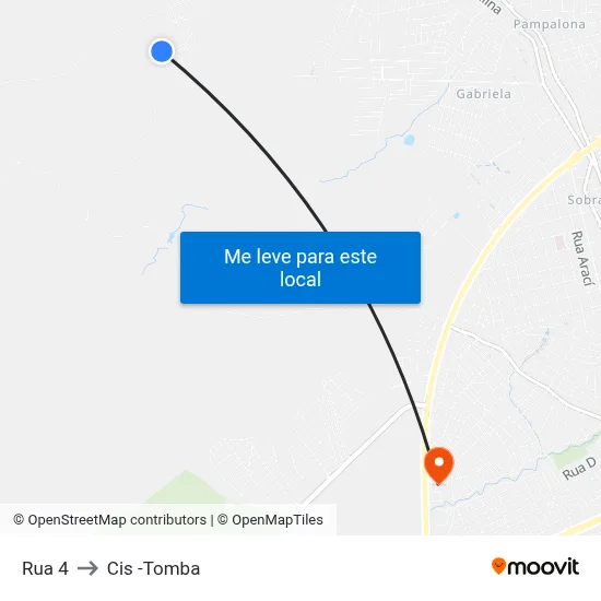 Rua 4 to Cis -Tomba map