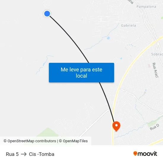 Rua 5 to Cis -Tomba map