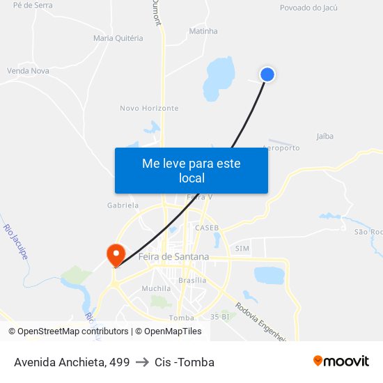 Avenida Anchieta, 499 to Cis -Tomba map