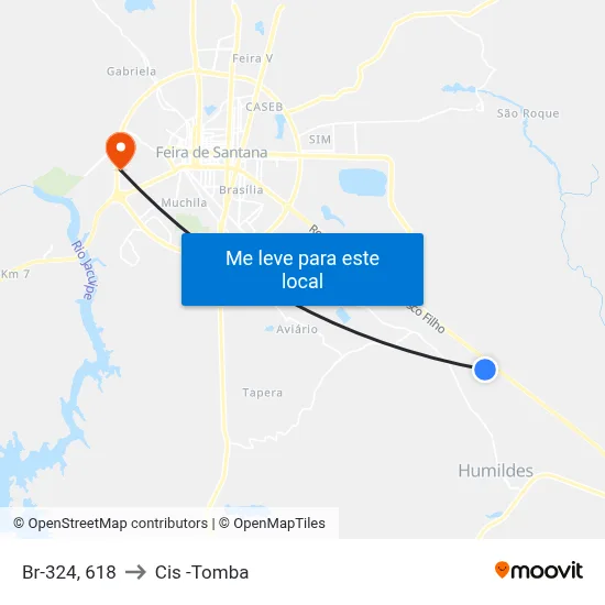 Br-324, 618 to Cis -Tomba map