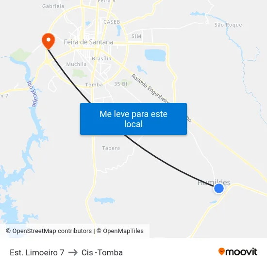 Est. Limoeiro 7 to Cis -Tomba map