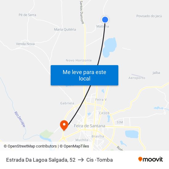 Estrada Da Lagoa Salgada, 52 to Cis -Tomba map