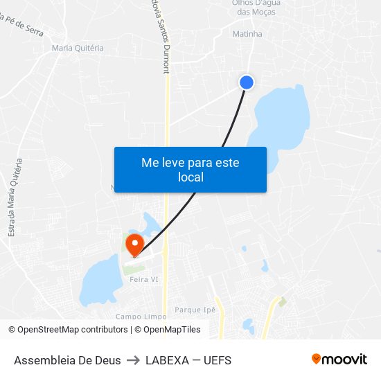 Assembleia De Deus to LABEXA — UEFS map