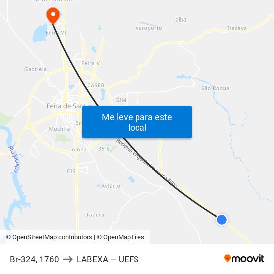 Br-324, 1760 to LABEXA — UEFS map