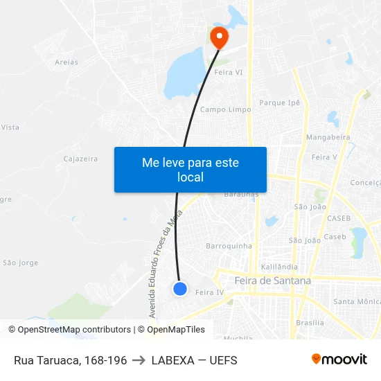 Rua Taruaca, 168-196 to LABEXA — UEFS map
