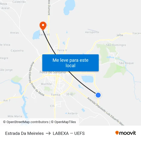 Estrada Da Meireles to LABEXA — UEFS map