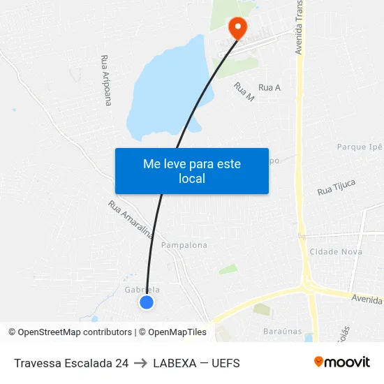Travessa Escalada 24 to LABEXA — UEFS map