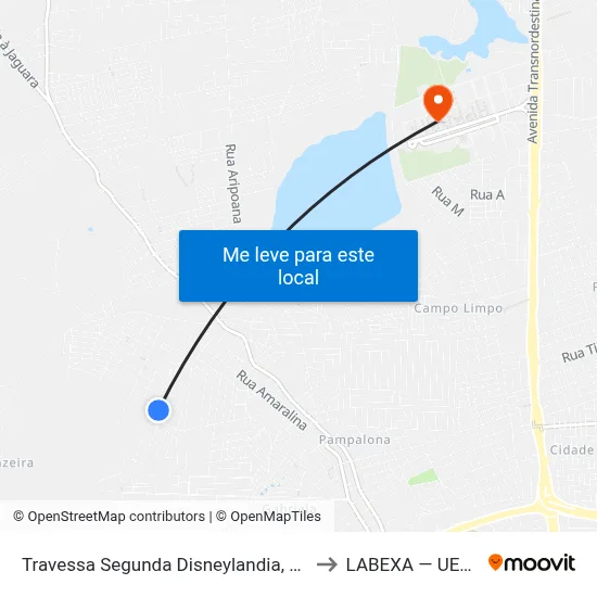 Travessa Segunda Disneylandia, 30 to LABEXA — UEFS map