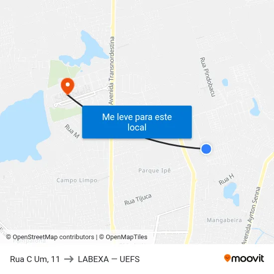 Rua C Um, 11 to LABEXA — UEFS map