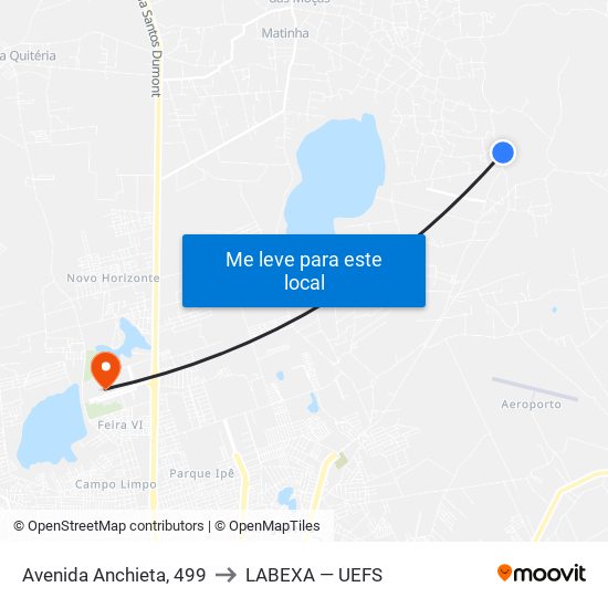 Avenida Anchieta, 499 to LABEXA — UEFS map