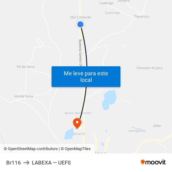 Br116 to LABEXA — UEFS map