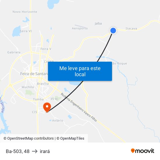 Ba-503, 48 to irará map