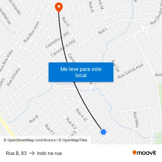 Rua B, 83 to indo na rua map