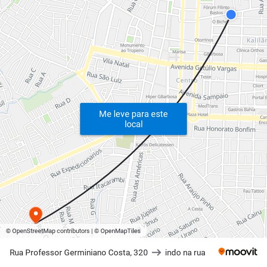 Rua Professor Germiniano Costa, 320 to indo na rua map