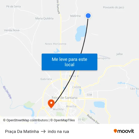 Praça Da Matinha to indo na rua map