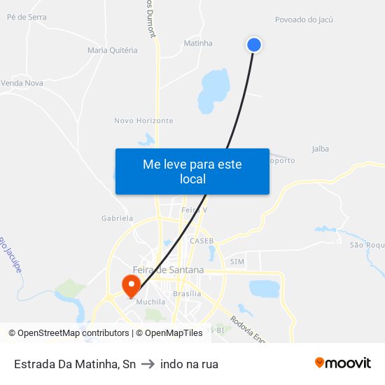 Estrada Da Matinha, Sn to indo na rua map