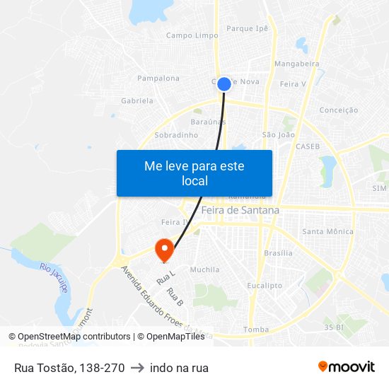 Rua Tostão, 138-270 to indo na rua map