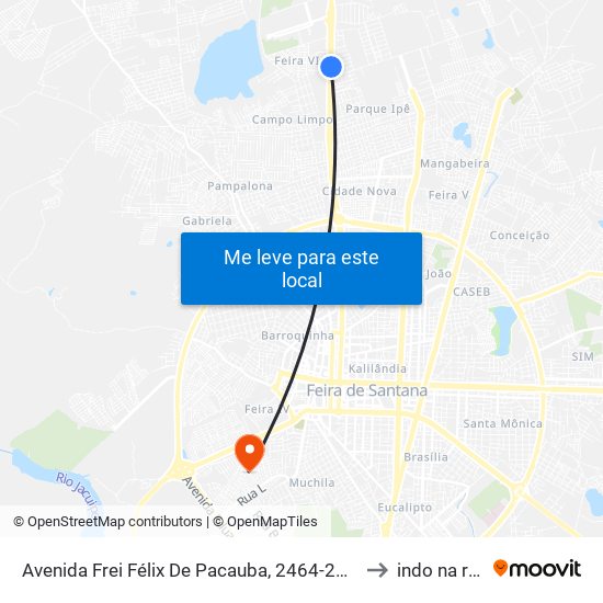 Avenida Frei Félix De Pacauba, 2464-2488 to indo na rua map
