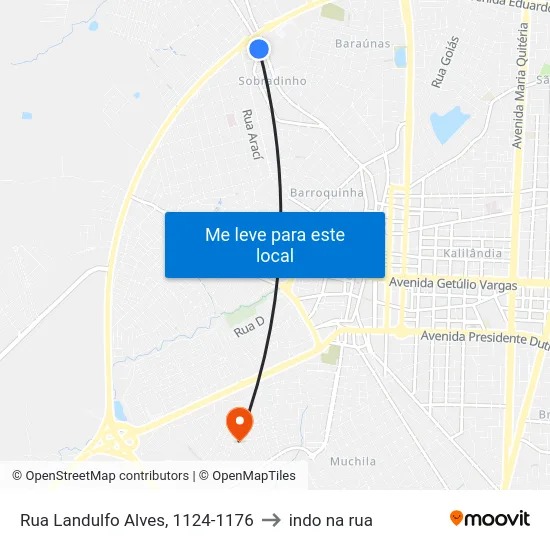 Rua Landulfo Alves, 1124-1176 to indo na rua map