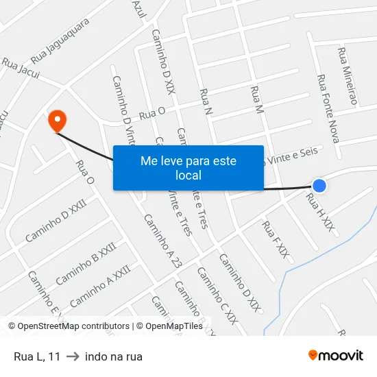 Rua L, 11 to indo na rua map
