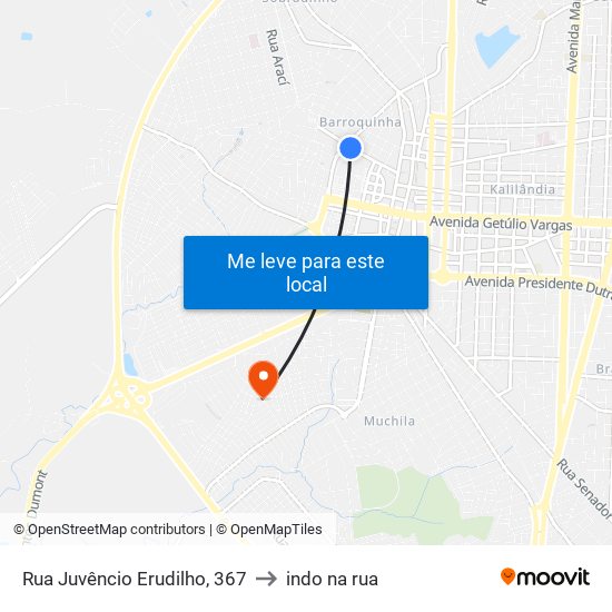 Rua Juvêncio Erudilho, 367 to indo na rua map