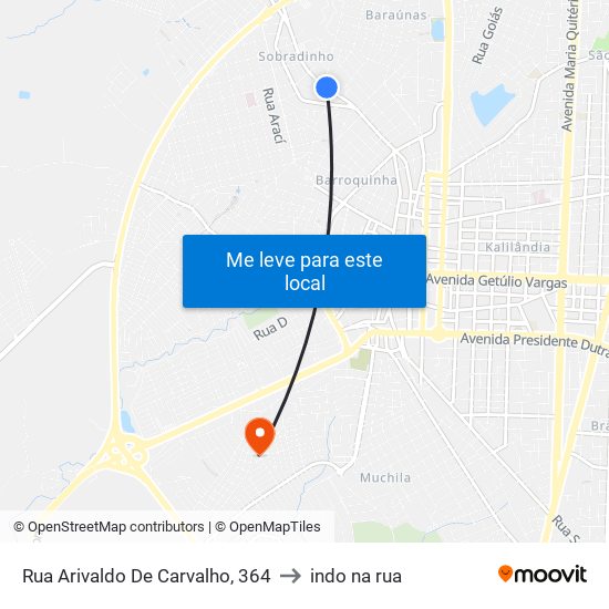 Rua Arivaldo De Carvalho, 364 to indo na rua map