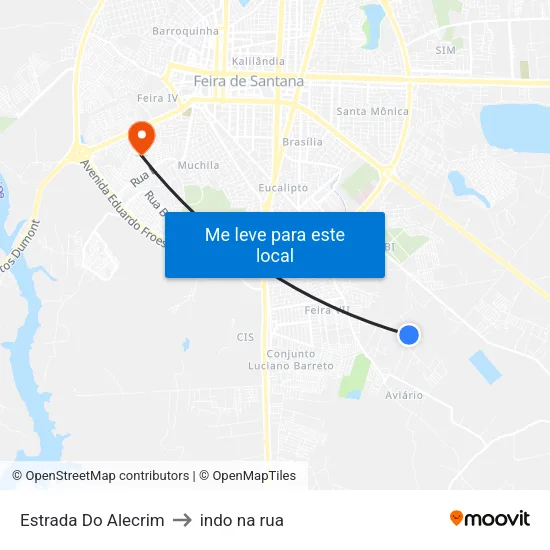 Estrada Do Alecrim to indo na rua map