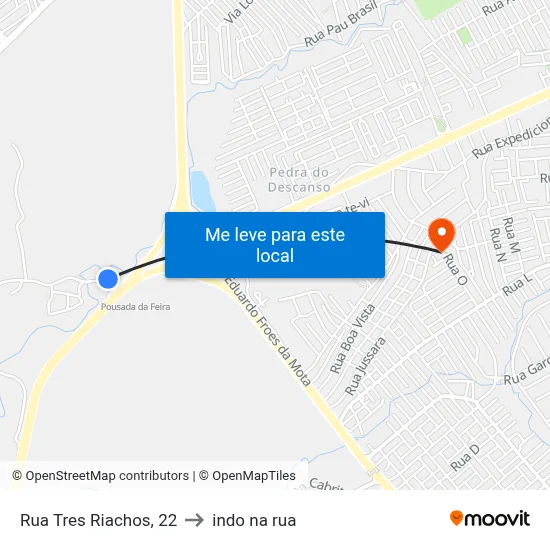 Rua Tres Riachos, 22 to indo na rua map