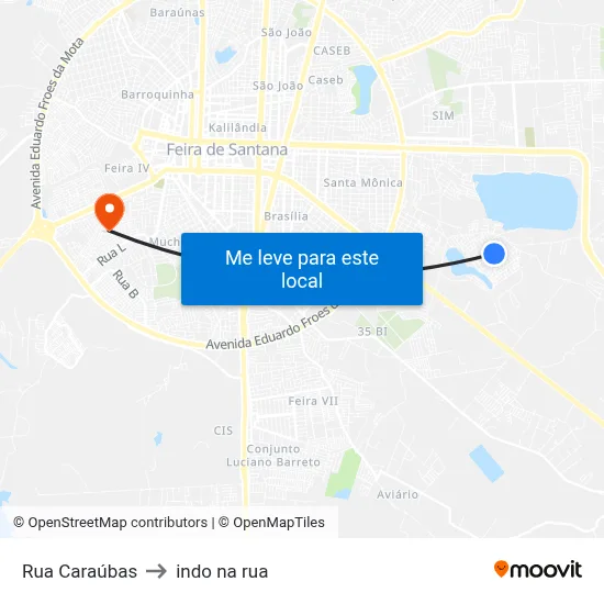 Rua Caraúbas to indo na rua map