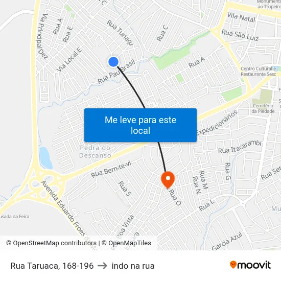 Rua Taruaca, 168-196 to indo na rua map