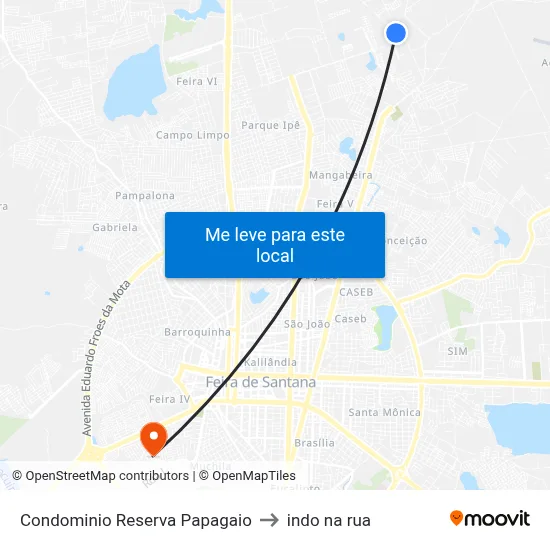 Condominio Reserva Papagaio to indo na rua map