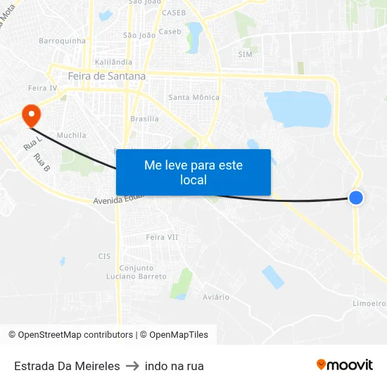 Estrada Da Meireles to indo na rua map
