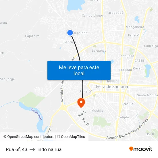 Rua 6f, 43 to indo na rua map