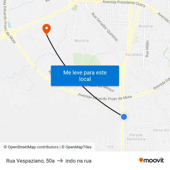 Rua Vespaziano, 50a to indo na rua map