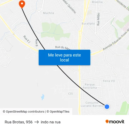 Rua Brotas, 956 to indo na rua map