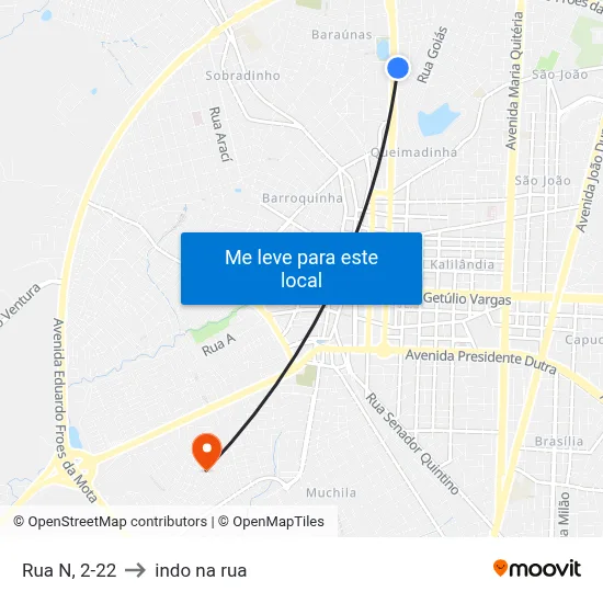 Rua N, 2-22 to indo na rua map