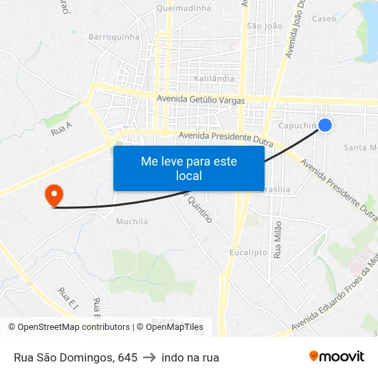 Rua São Domingos, 645 to indo na rua map