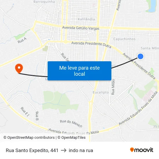 Rua Santo Expedito, 441 to indo na rua map