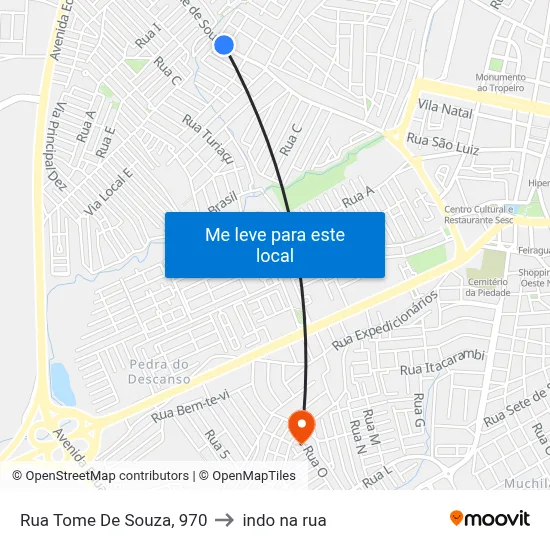 Rua Tome De Souza, 970 to indo na rua map
